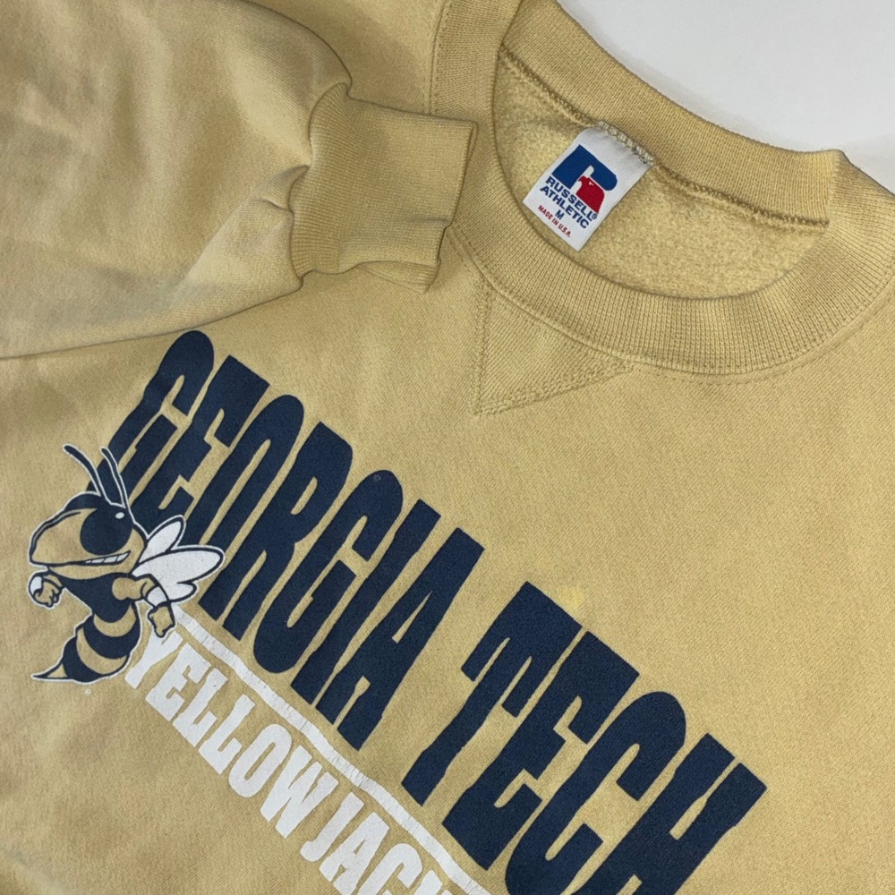 Russell Athletic Georgia Tech Yellow Jackets Men's M Crewneck Sweatshirt USA